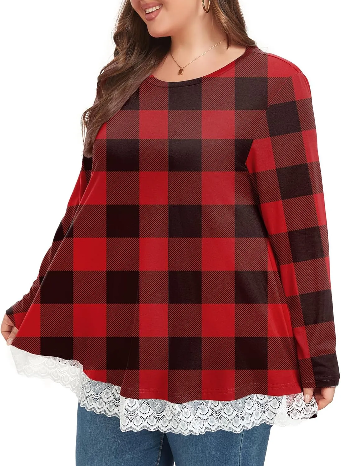 Women's 3/4 Sleeve Plus Size Top Work Business Casual Tunic Shirts Henley Button up Blouses