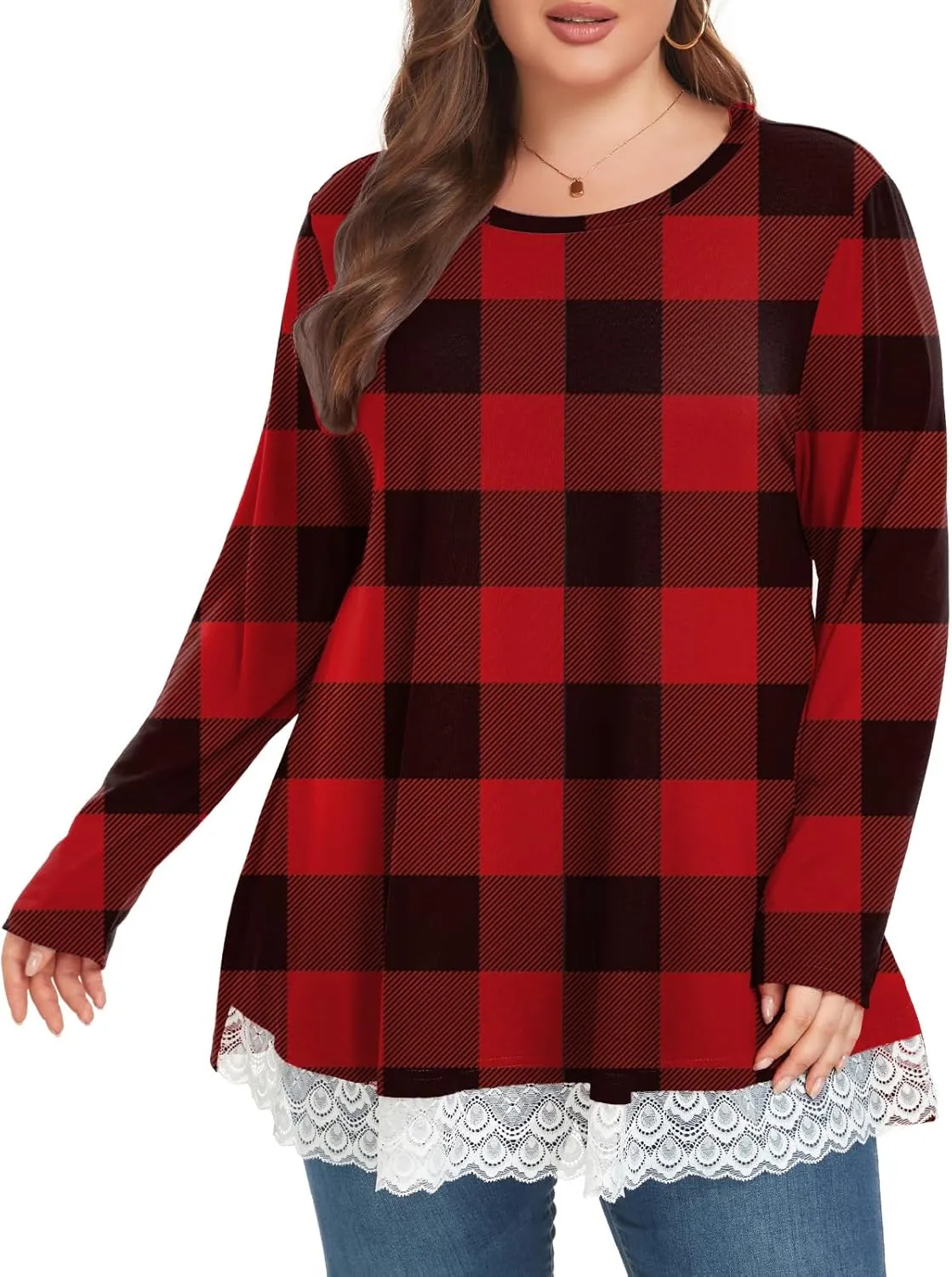 Women's 3/4 Sleeve Plus Size Top Work Business Casual Tunic Shirts Henley Button up Blouses