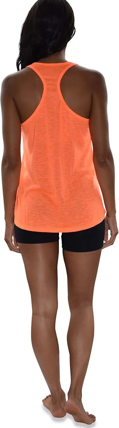 Women's 5 Pack Everyday Flowy Burnout Racer Back Active Workout Tank Tops