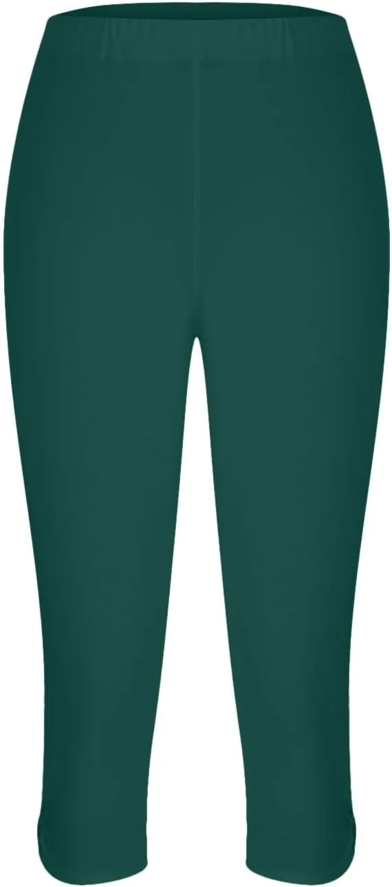 Women's Bottoms Yoga Summer Comfy Leggings Sweatpants Running Elastic Pants Stretch 3/4 Length Trousers