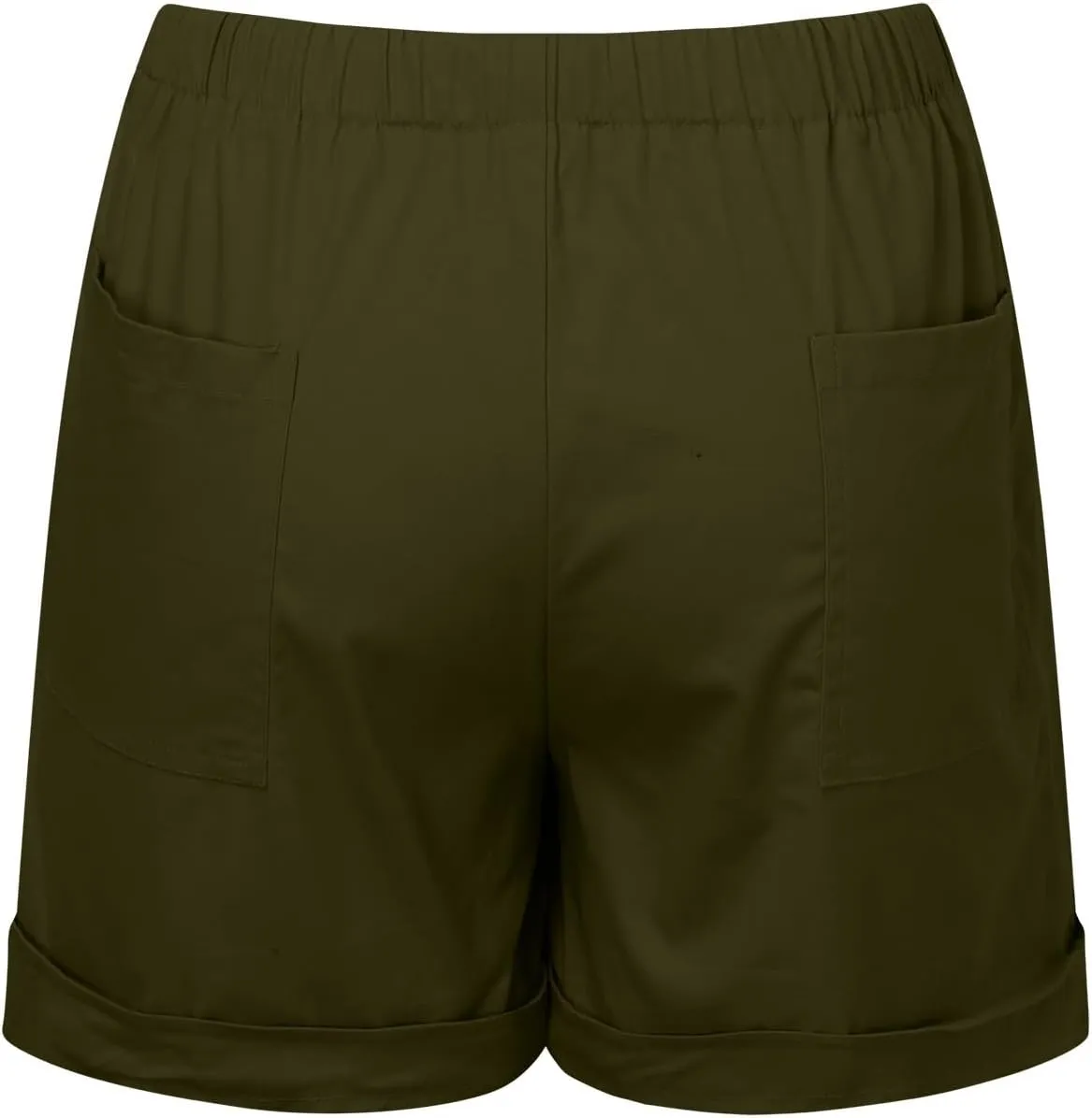 Womens Casual Drawstring Shorts Summer Elastic Waist Shorts Pocketed Pants Comfy Short