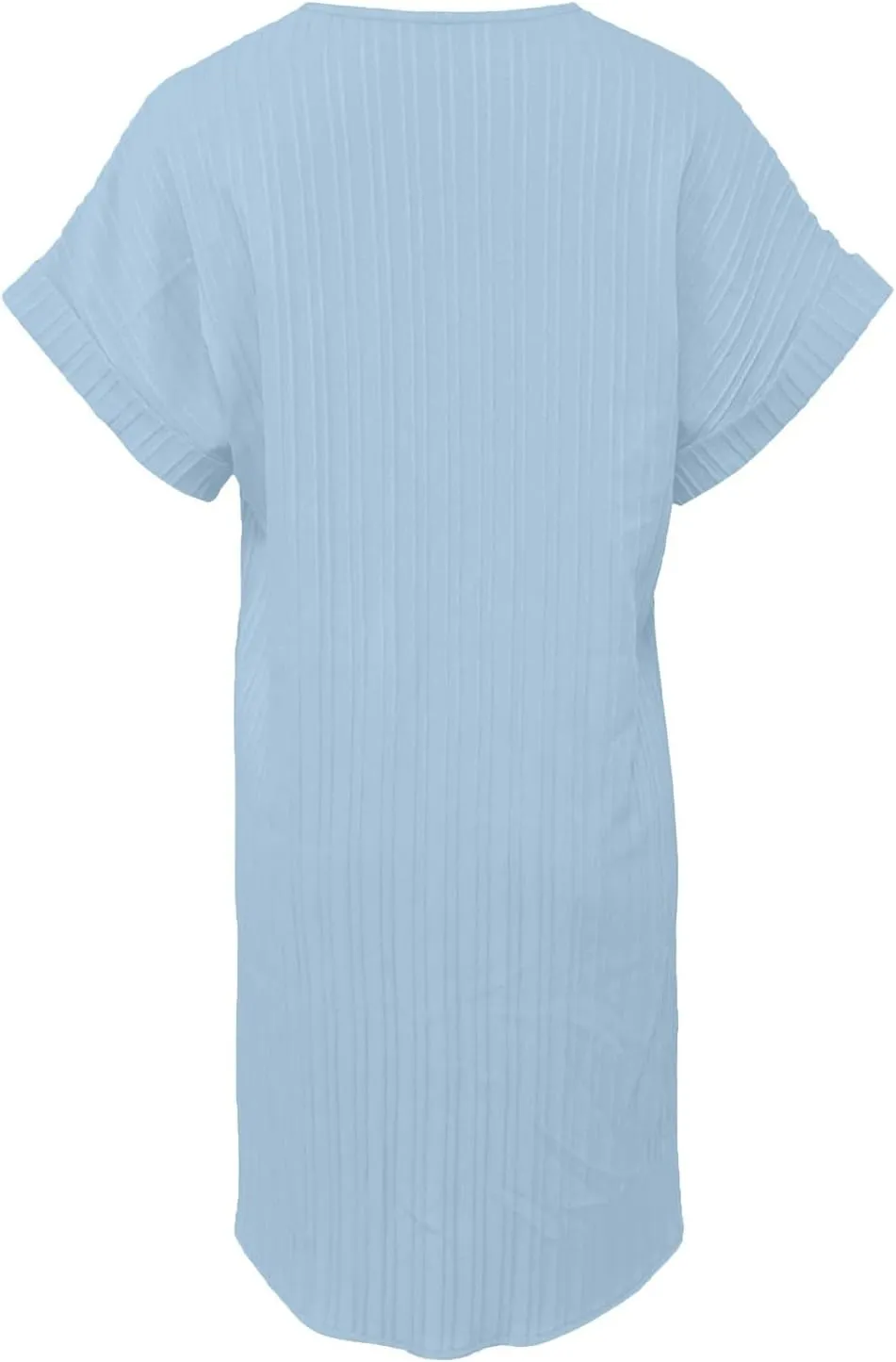 Women's Casual T Shirt Dress Summer V Neck Button Short Sleeve Dresses 2025 Mini Sundresses Linen Dress Women