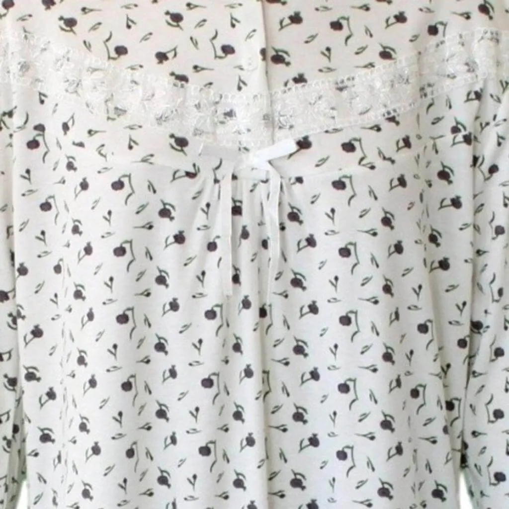 Women's Cotton Long Sleeve Nightie - Elly