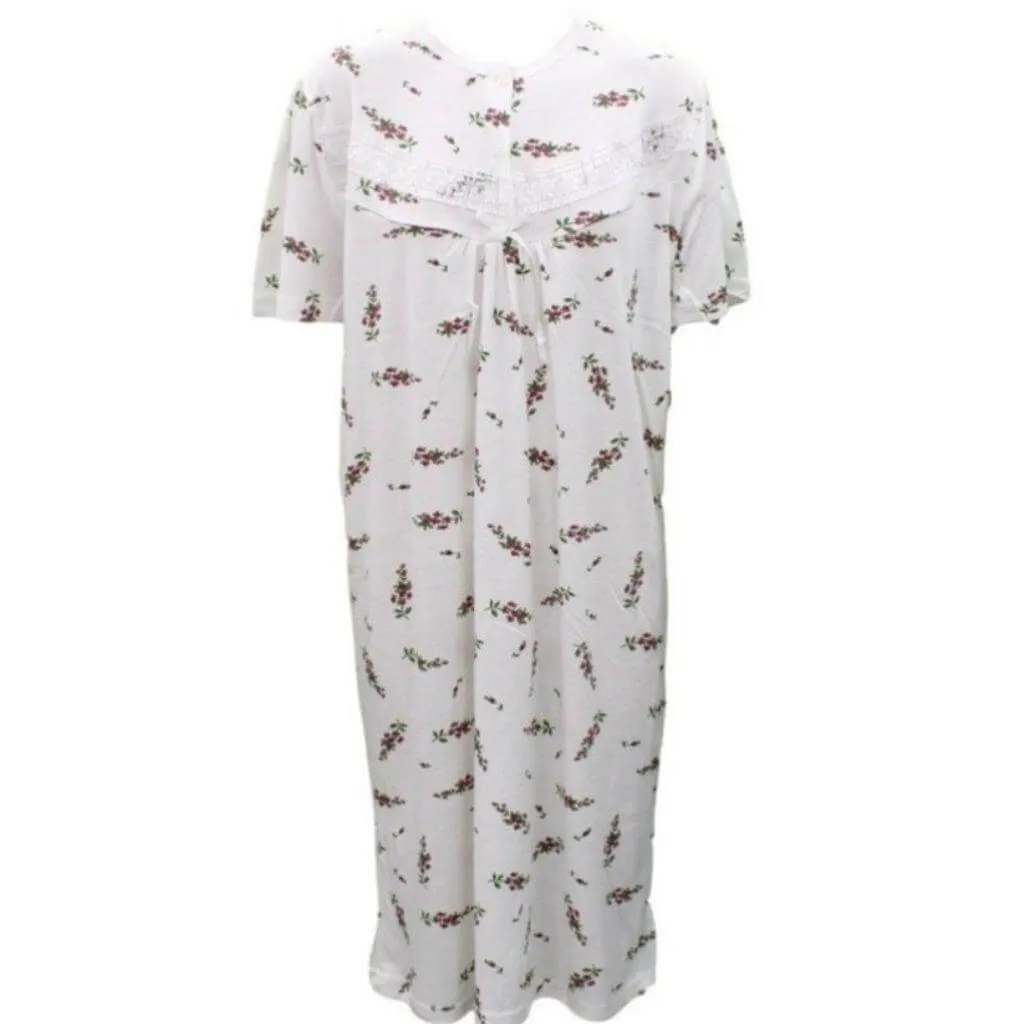Women's Cotton Short Sleeve Nightie - Elly