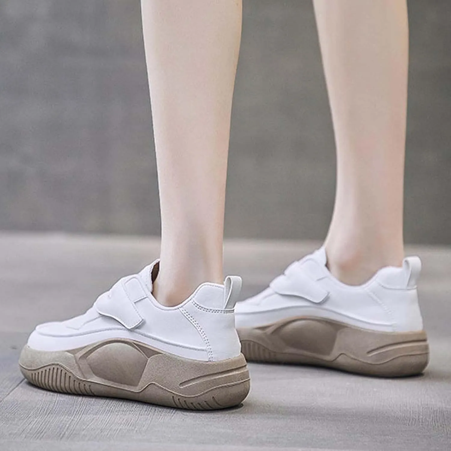 Women's Fashion Sneakers Casual Color Block Lace up Shoes Platform Tennis Walking Skateboard Shoe Non Slip Comfy Footwear