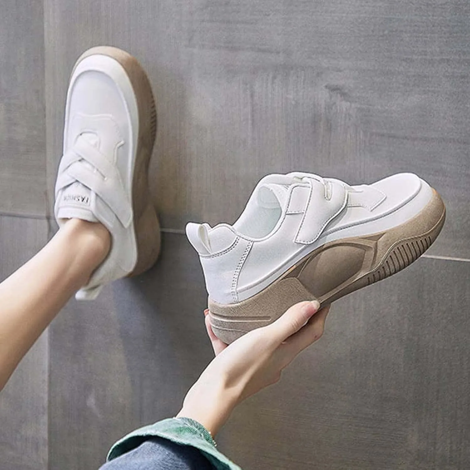 Women's Fashion Sneakers Casual Color Block Lace up Shoes Platform Tennis Walking Skateboard Shoe Non Slip Comfy Footwear
