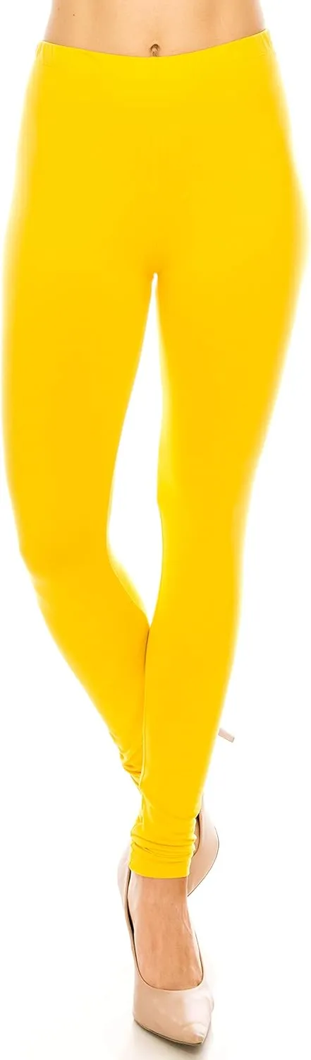 Womens High Waist Workout Leggings - Casual Stretch Lightweight Comfort Sports Yoga Running Athletic Lounge Pants