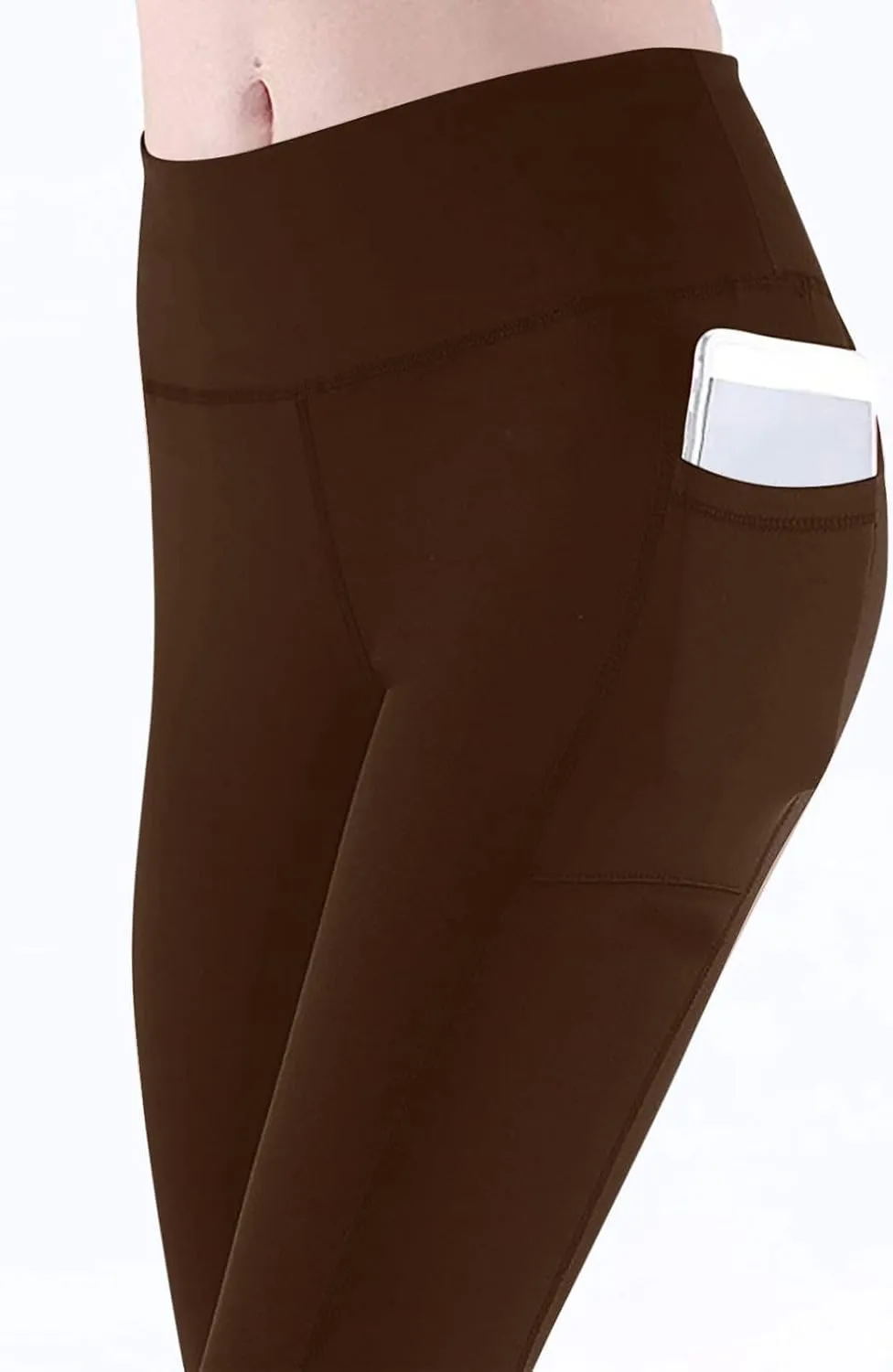 Womens High Waisted Quick Dry Leggings with Pockets Tummy Control Buttery Soft Yoga Trousers Sweat-Absorb Butt Lift Tights