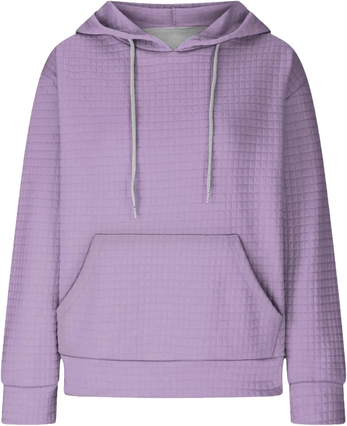 Womens Hoodies Long Sleeve Solid Drawstring Hoodie Sweatshirts For Women Casual Pullover With Pockets Tops 2024
