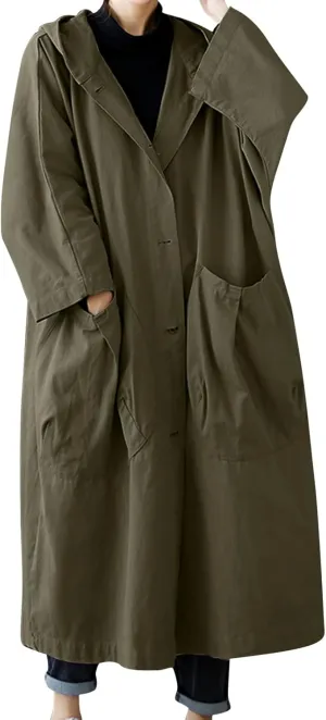 Womens Long Trench Coat Winter Coat Lapel Womens Long Outwear Women'S Coat Fall Overcoat with Belt Cropped Trench