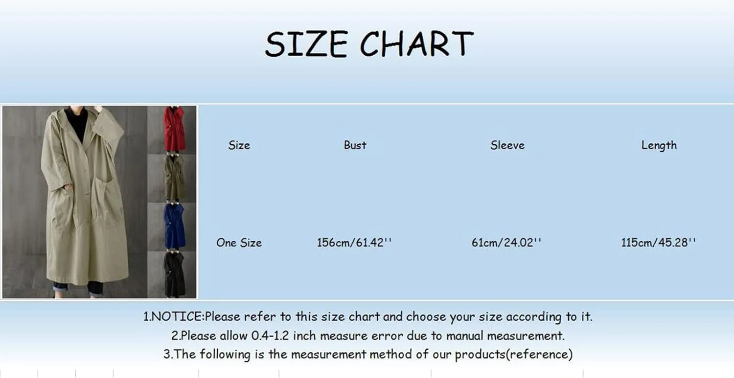 Womens Long Trench Coat Winter Coat Lapel Womens Long Outwear Women'S Coat Fall Overcoat with Belt Cropped Trench