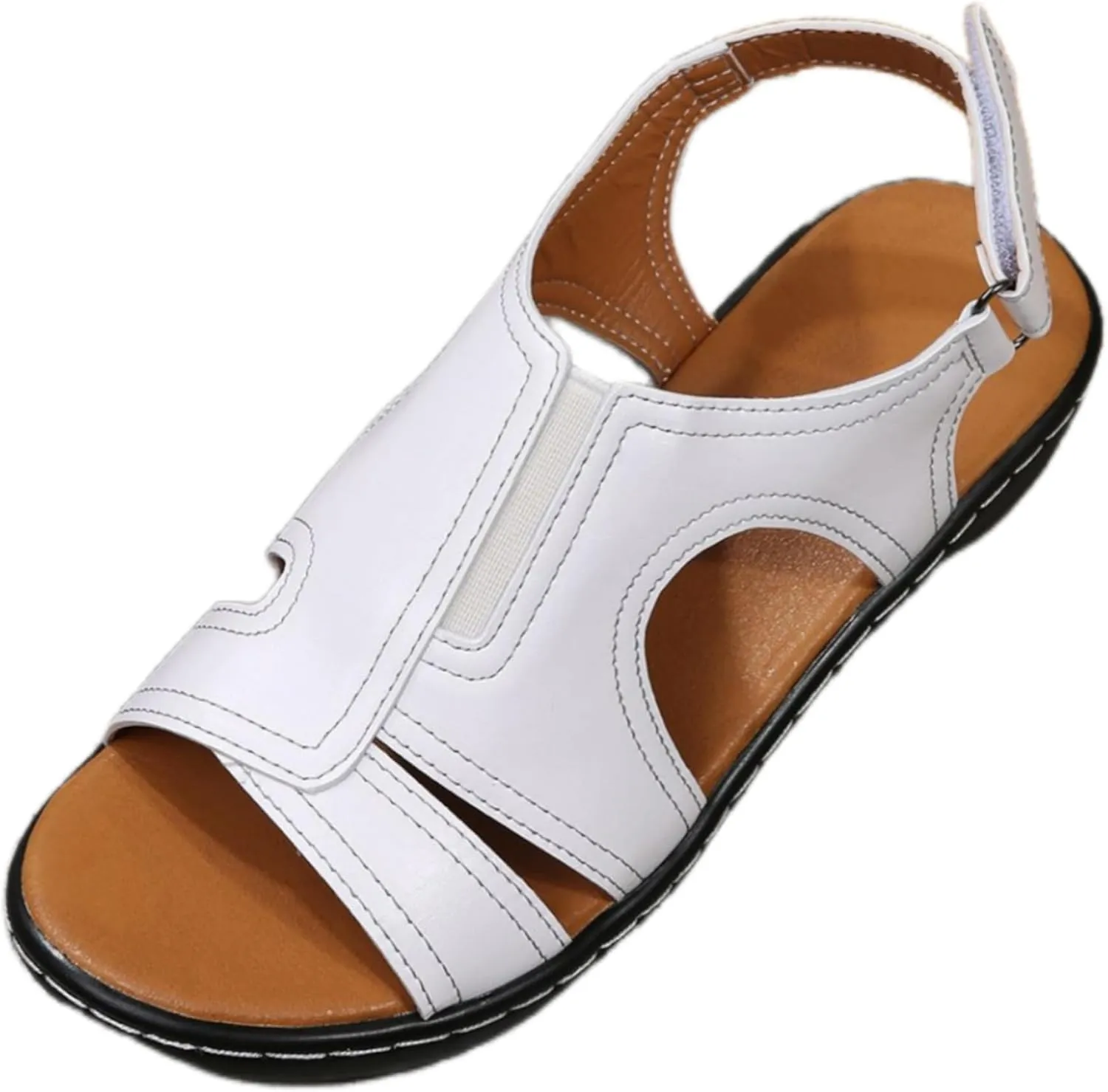 Women's Low Wedge Sandals Ankle Strap Heel Sandal Open Toe Wide Dress Summer Comfortable Shoes