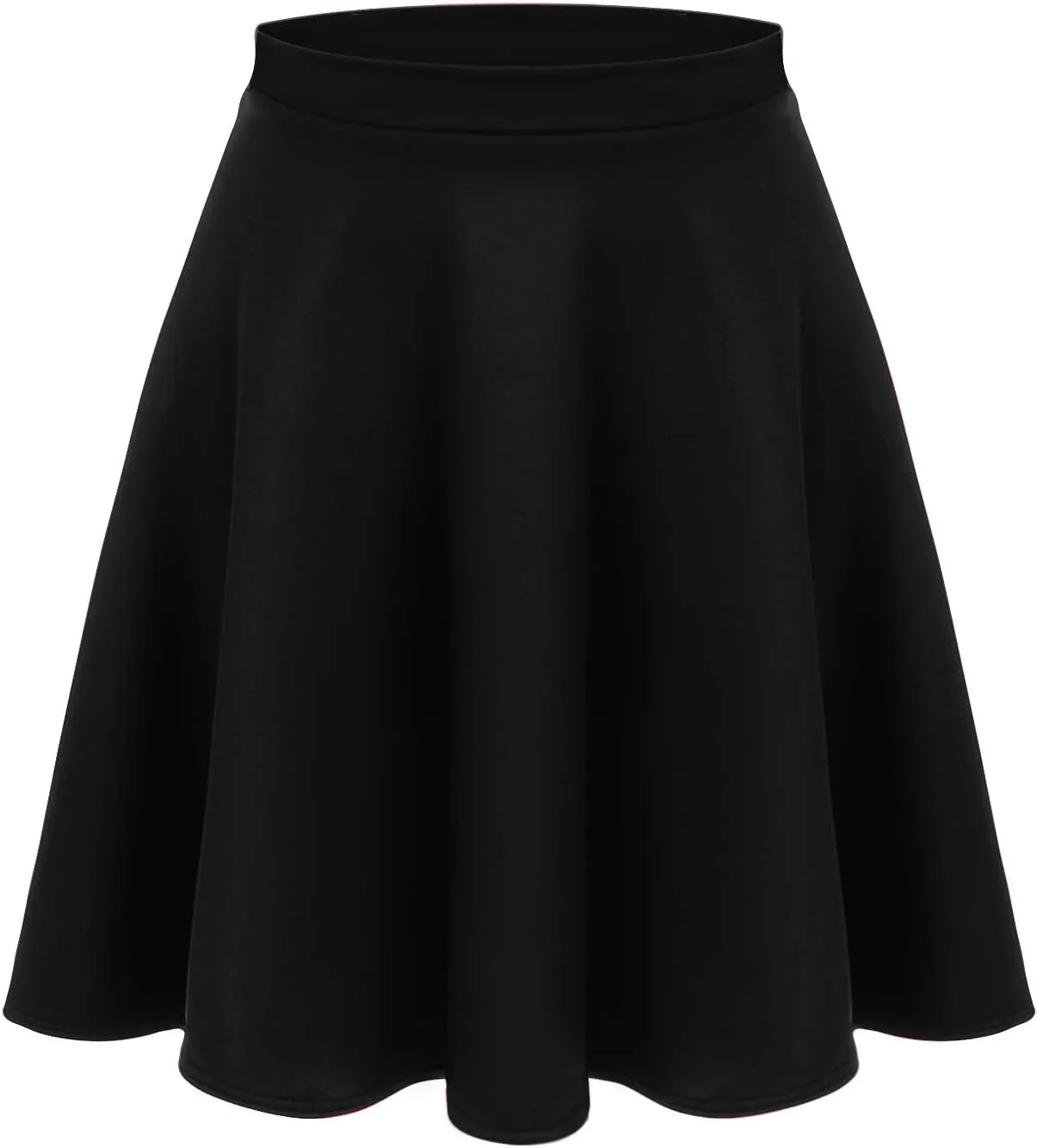 Women's Midi Skirt Flared Stretch Skirt for Women Reg & Plus Size. Casual A line, Basic Everyday Wear, Formal Office