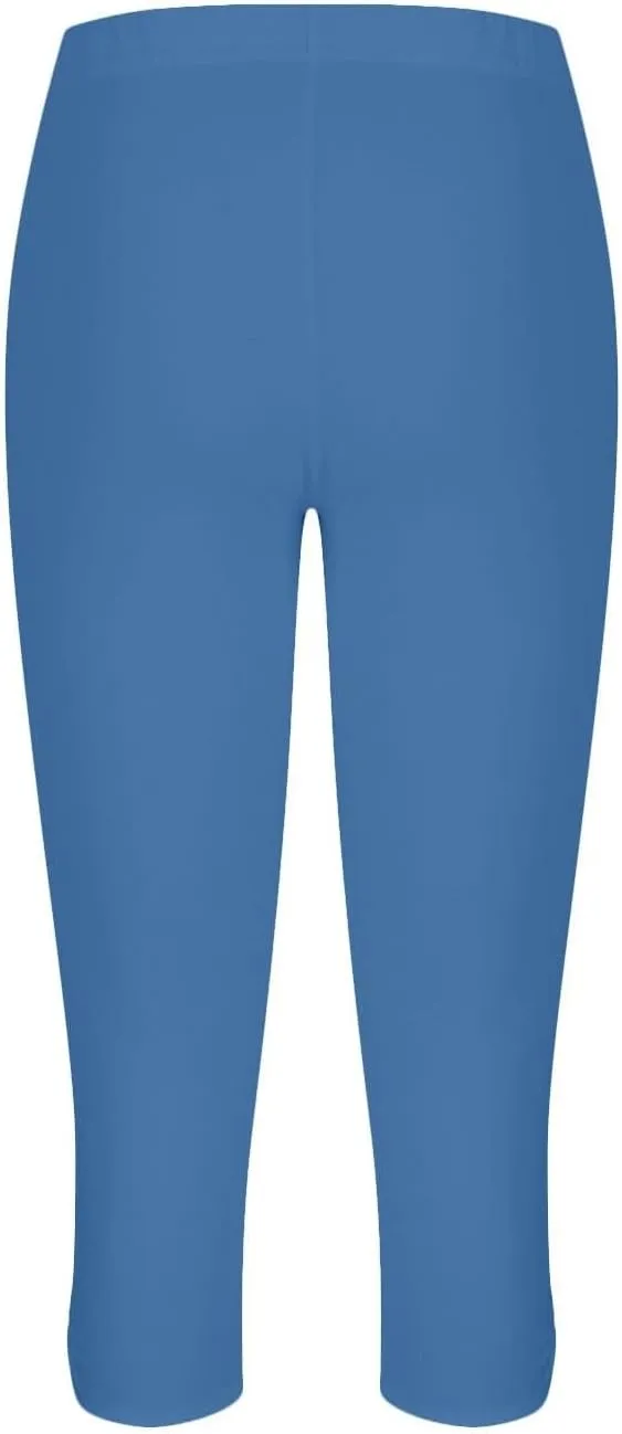 Women's Pants Stretch Elastic Summer Sweatpants Leggings High Waisted Yoga Trousers Casual 3/4 Length Pants