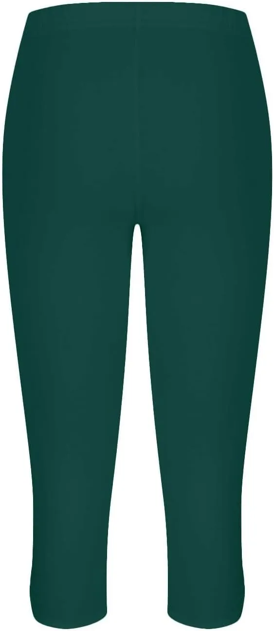 Women's Pants Stretch Elastic Summer Sweatpants Leggings High Waisted Yoga Trousers Casual 3/4 Length Pants