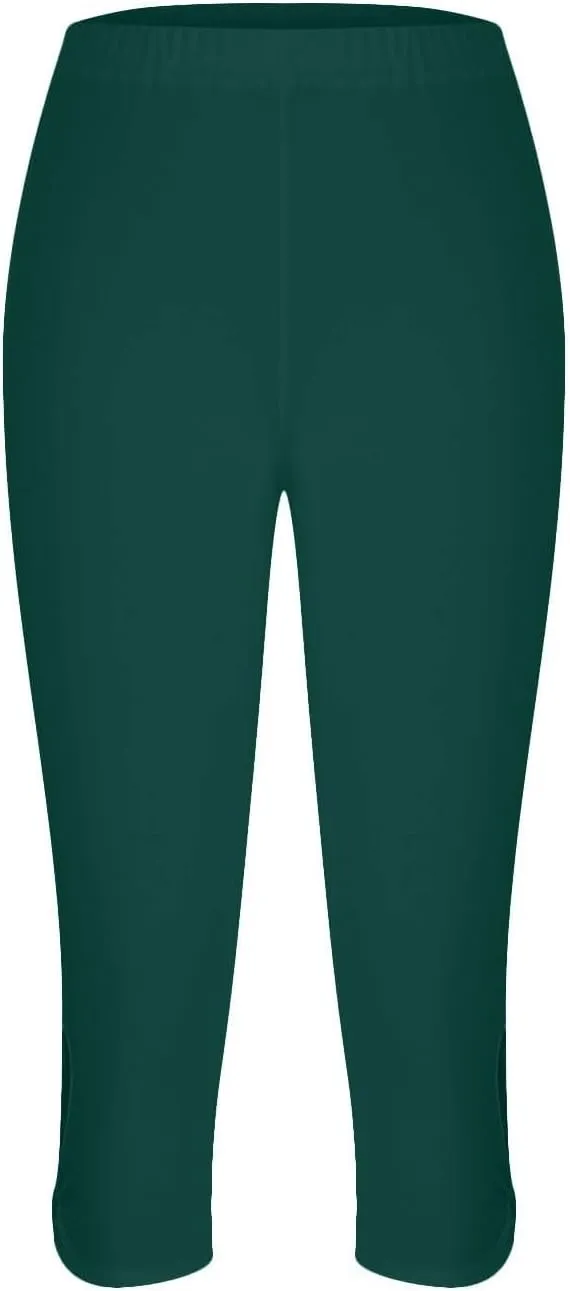 Women's Pants Stretch Elastic Summer Sweatpants Leggings High Waisted Yoga Trousers Casual 3/4 Length Pants