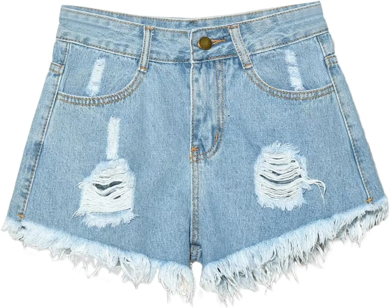 Womens Ripped Denim Short Summer 2025 High Waisted Stretch Trendy Casual Y2k Girl Baggy Raw Hem Jean Shorts Plus Size