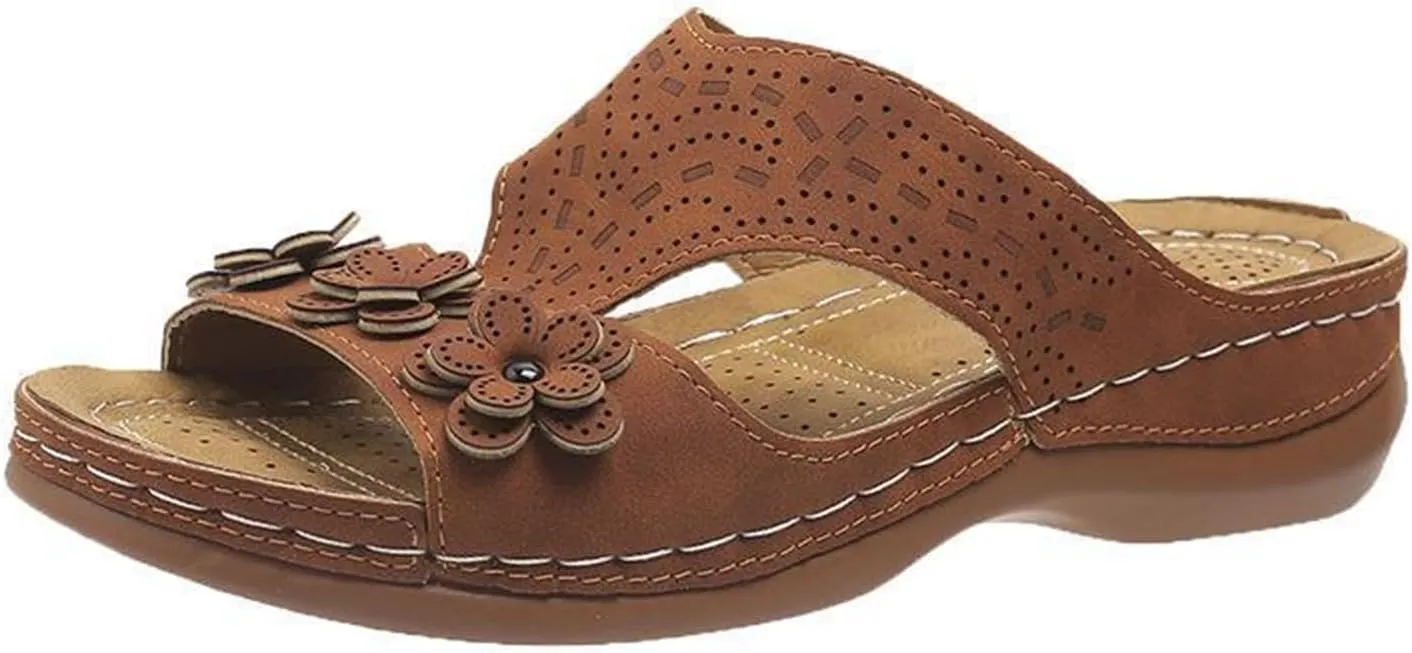Womens Sandals Comfortable Support Walking Flip Flops Orthopedic Slippers Dressy Summer Orthotic Slides Beach Shoes 2024