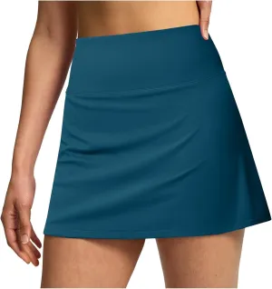 Women's Skorts Baggy Double Layered High Waisted Wide Leg Baggy Shorts Lightweight Comfort Casual Outfits with Pockets