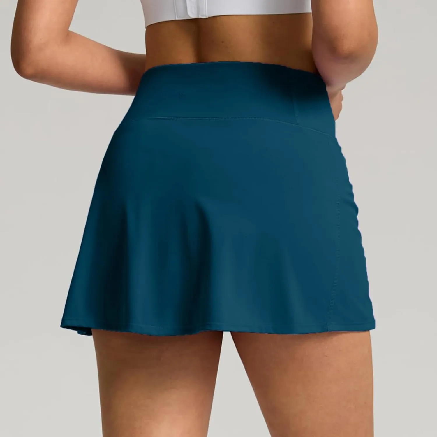 Women's Skorts Baggy Double Layered High Waisted Wide Leg Baggy Shorts Lightweight Comfort Casual Outfits with Pockets