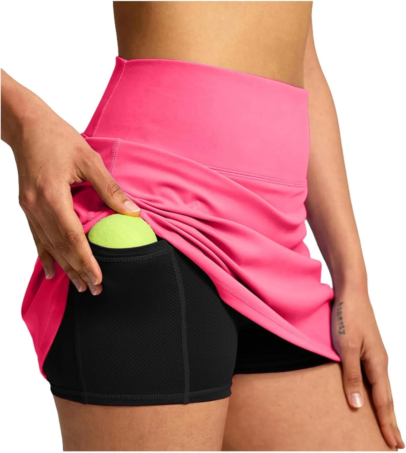 Women's Skorts Baggy Double Layered High Waisted Wide Leg Baggy Shorts Lightweight Comfort Casual Outfits with Pockets