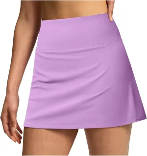 Women's Skorts Baggy Double Layered High Waisted Wide Leg Baggy Shorts Lightweight Comfort Casual Outfits with Pockets