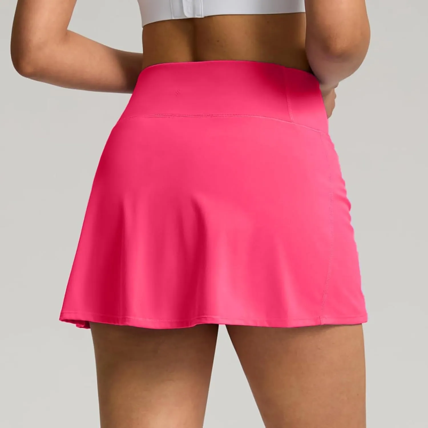 Women's Skorts Baggy Double Layered High Waisted Wide Leg Baggy Shorts Lightweight Comfort Casual Outfits with Pockets