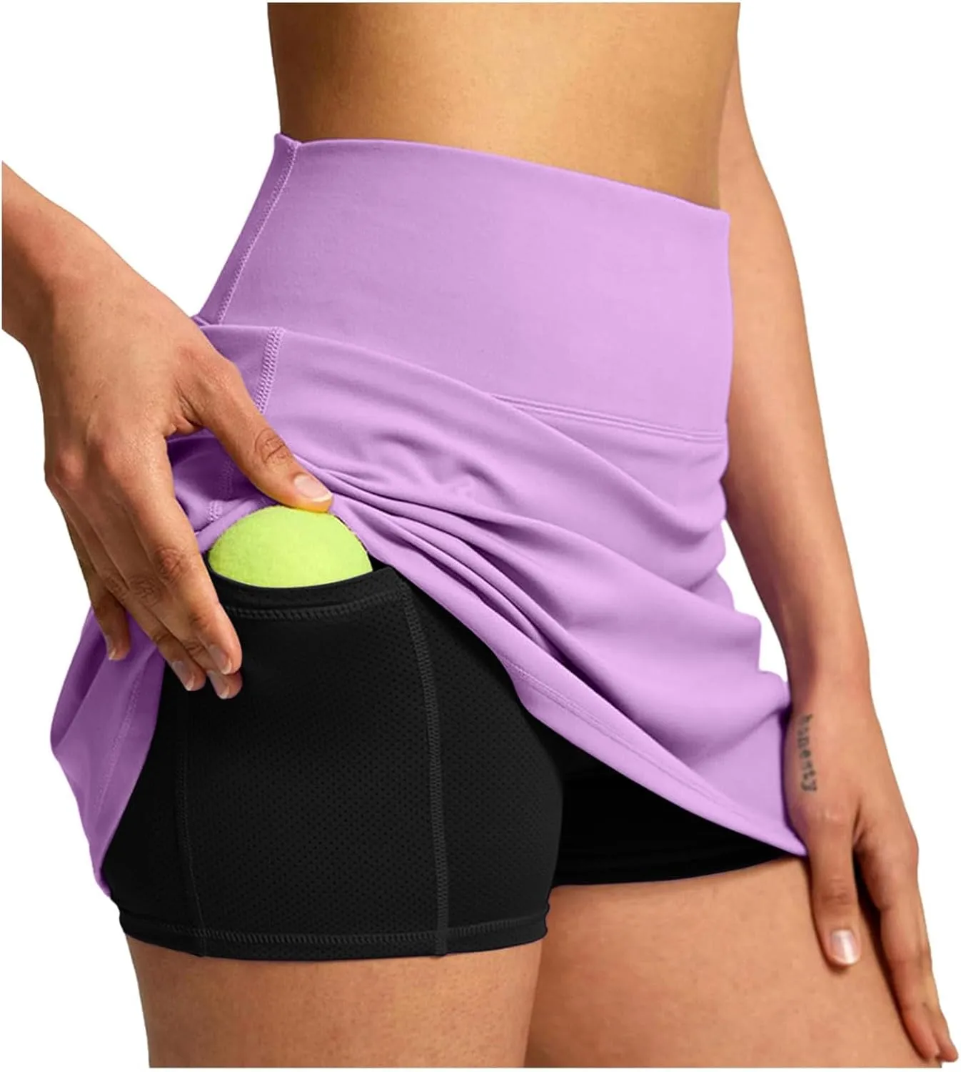 Women's Skorts Baggy Double Layered High Waisted Wide Leg Baggy Shorts Lightweight Comfort Casual Outfits with Pockets