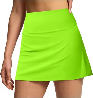 Women's Skorts Baggy Double Layered High Waisted Wide Leg Baggy Shorts Lightweight Comfort Casual Outfits with Pockets
