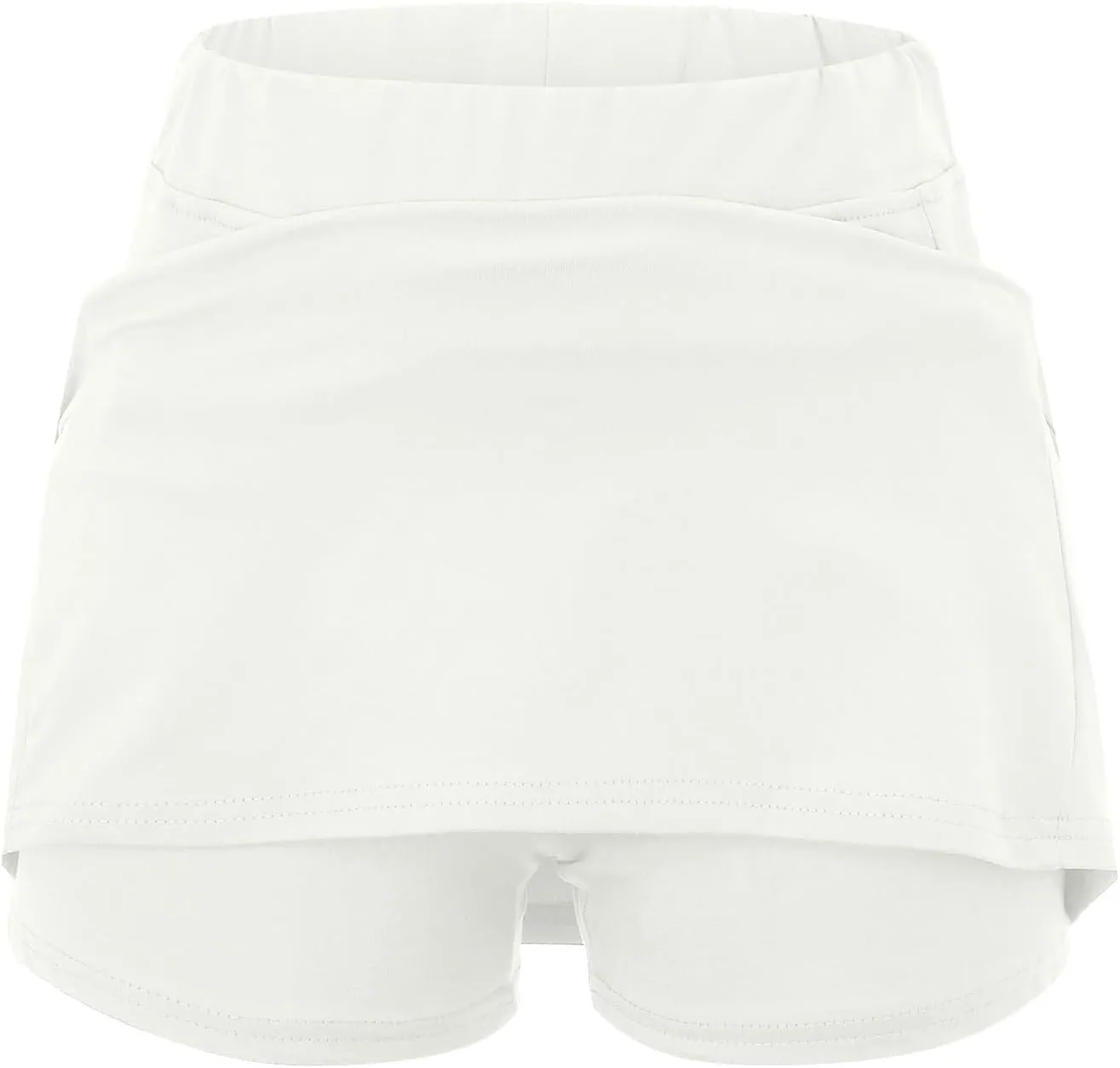Womens Solid Sports Culottes High Waisted Skinny Stretchy Yoga Pantskirt Lightweight Comfort Double Safety Tennis Pants 2024