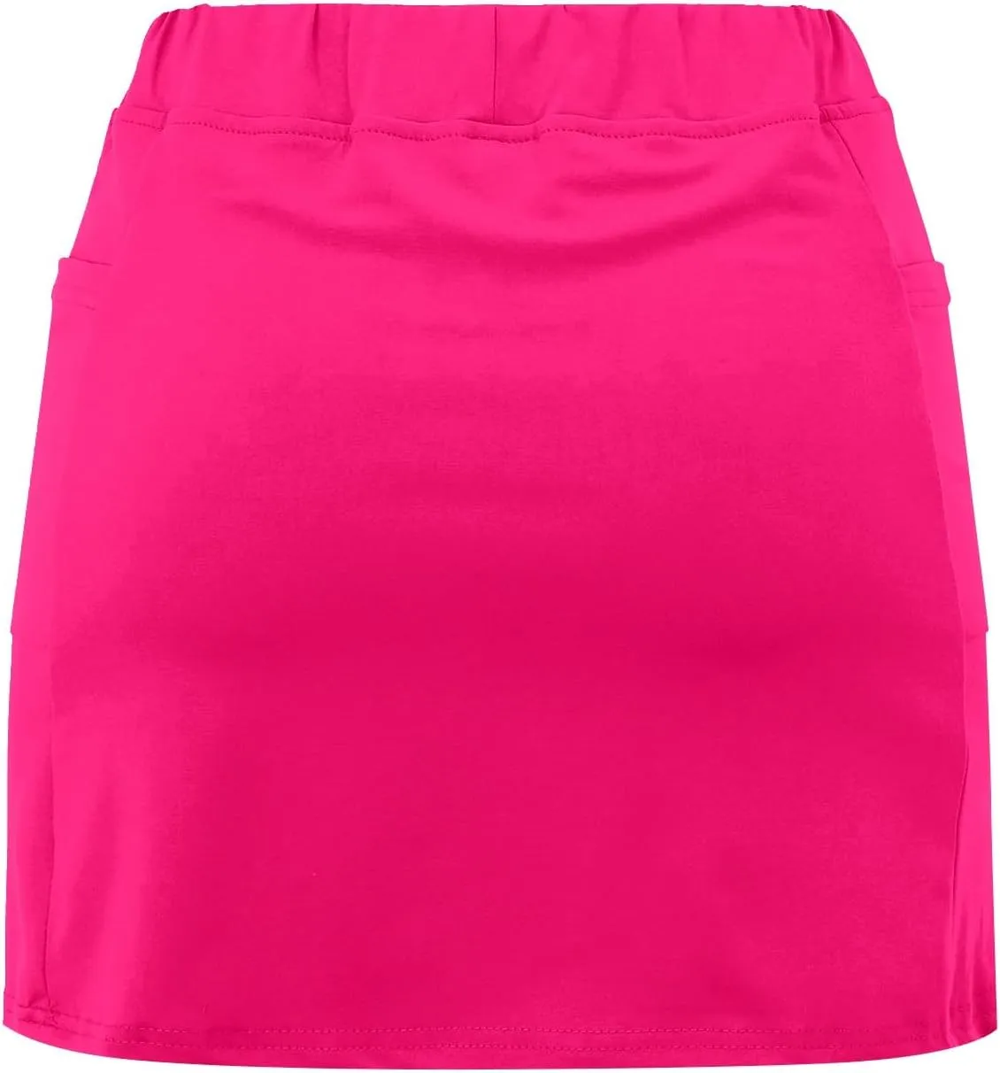 Womens Solid Sports Culottes High Waisted Skinny Stretchy Yoga Pantskirt Lightweight Comfort Double Safety Tennis Pants 2024