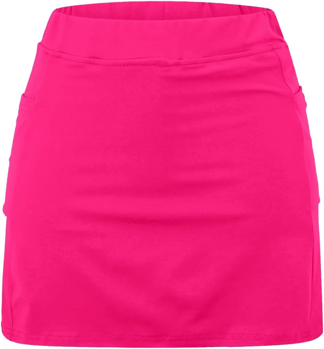 Womens Solid Sports Culottes High Waisted Skinny Stretchy Yoga Pantskirt Lightweight Comfort Double Safety Tennis Pants 2024