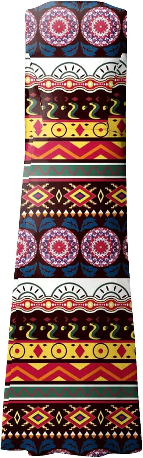 Womens Summer Dresses 2025 Ombre Loose Trendy Casual Vacation Sleeveless Boho Tank Midi Pockets Asymmetrical Sundresses