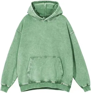 Women's Washed Distressed Hoodie Vintage Heavyweight Sweatshirt Tunic Tops Casual Loose Sweaters Women Oversized Tops