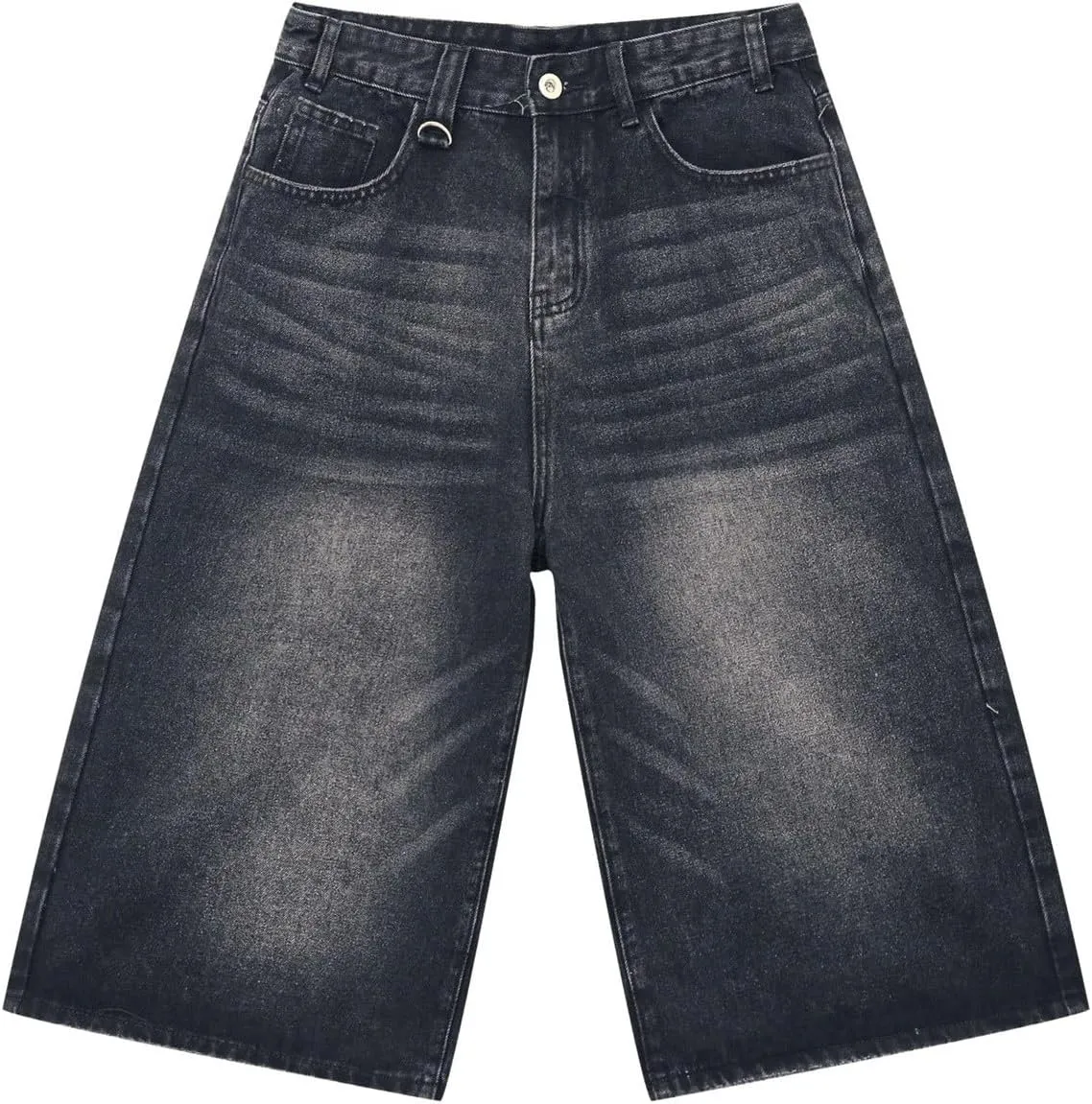 Women's Wide Leg Jeans High Waisted Casual Stretchy Capri Pants Girls Trendy Summer Y2k Baggy Vintage Denim Shorts