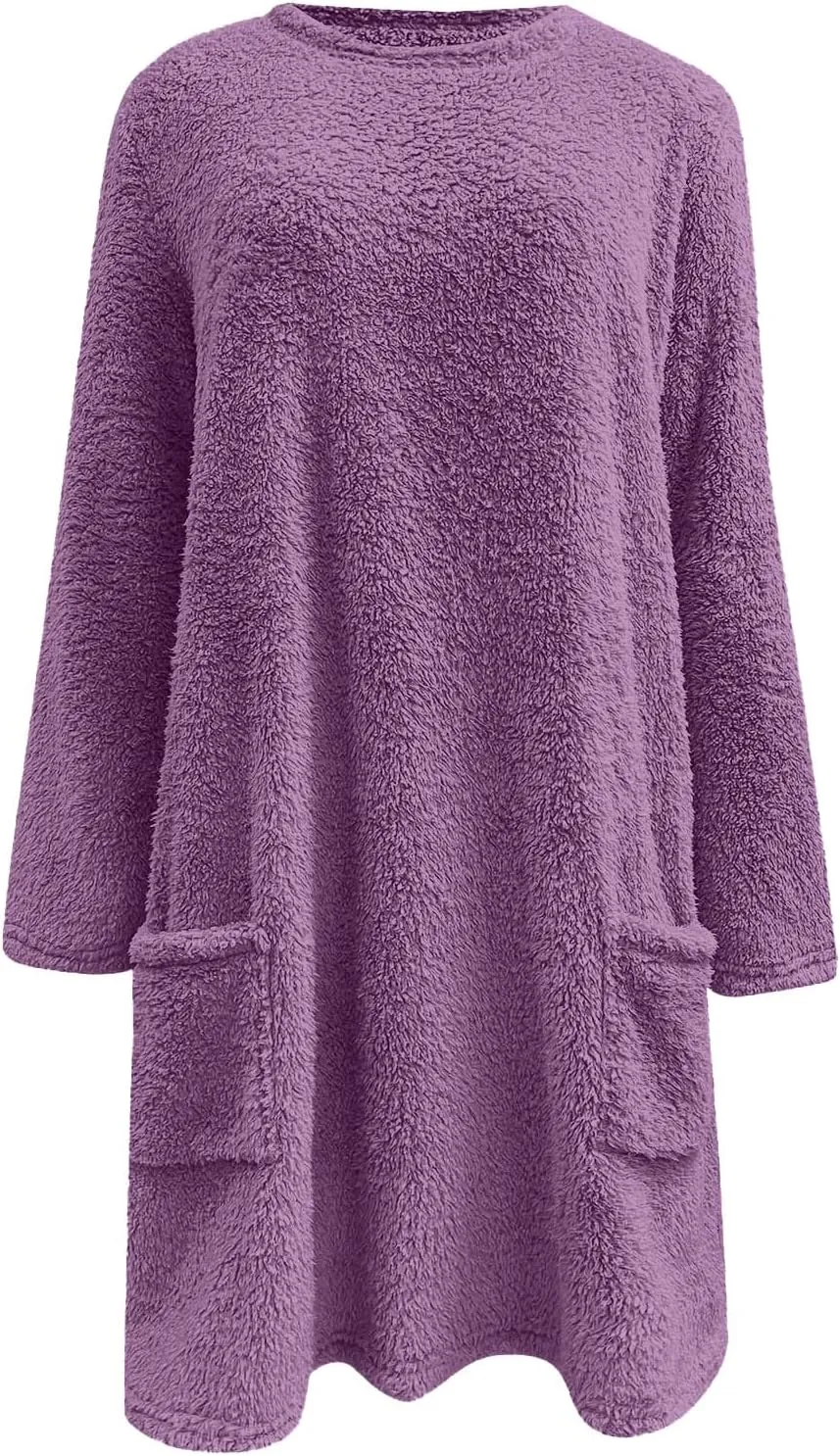Women's Winter Coats Plus Size Sweaters Cute Clothes with Pockets Warm Sweater Tops Fall Trench Coat for Women 2024
