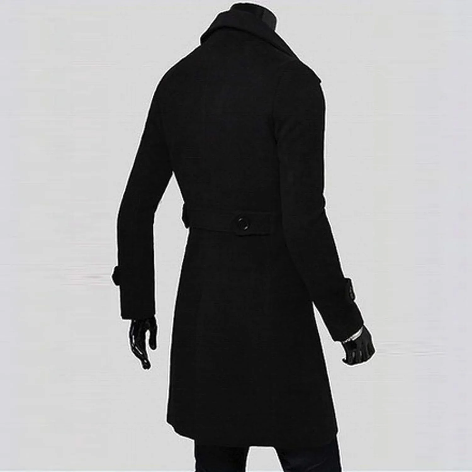 Ymosrh Mens Coats and Jackets Plus Size Stylish Trench Coat Double Breasted Long Jacket Coat Coats Jackets Big Tall